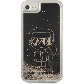 Karl Lagerfeld Liquid Glitter Gatsby Kryt iPhone 7/8/SE 20/22 černý