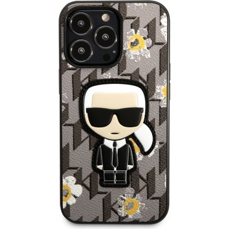 Karl Lagerfeld Ikonik Flower Kryt iPhone 13 Pro šedý