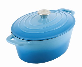 Pekáč s poklicí litinový Xanten 36 x 22 cm modrý