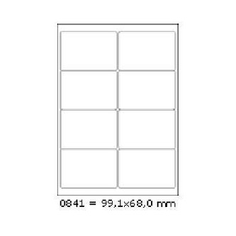 Samolepicí etikety 99,1 x 68 mm, 8 etiket, A4, 100 listů