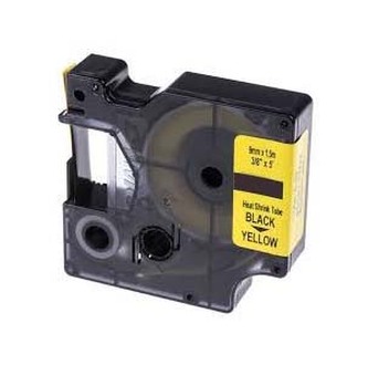 Kompatibilní páska s Dymo 18054, S0718290, 9mm x 1, 5m černý tisk / žlutý podklad