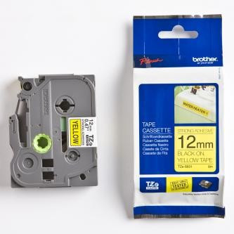 Brother TZ-S631 / TZe-S631, 12mm x 8m, černý tisk/žlutý podklad, originální páska