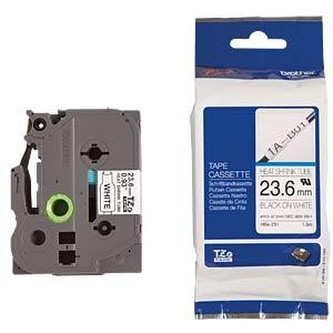 Brother HSe-251, 23.6mm x 1.5m, černý tisk / bílý podklad, originální páska
