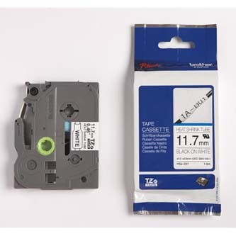 Brother HSe-231, 11.7mm x 1.5m, černý tisk / bílý podklad, originální páska