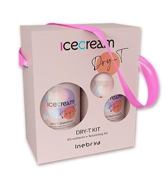 Inebrya Ice Cream Dry-T Kit dárková sada výživný šampon 300 ml + výživný kondicionér 300 ml