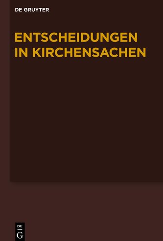 Entscheidungen in Kirchensachen seit 1946, Band 59, 1.1.-30.6.2012