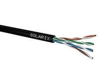 Instalační kabel Solarix venkovní UTP, Cat5E, drát, PE, box 100m SXKD-5E-UTP-PE