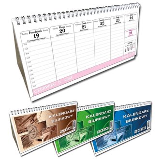 Kalendarz biurkowy 2023 poziom mały mix