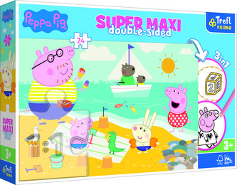 Puzzle Super Maxi 3v1 oboustranné Prasátko Peppa