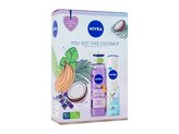 Nivea You Got This Coconut sprchový gel Fresh Blends Banana, Acai, Coconut Milk 300 ml + antiperspirant Fresh Blends Coconut 150 ml