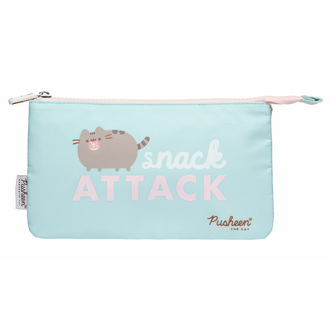 Penál na tužky Pusheen: Snack Attack (21 x 12 x 4 cm) zelený polyester