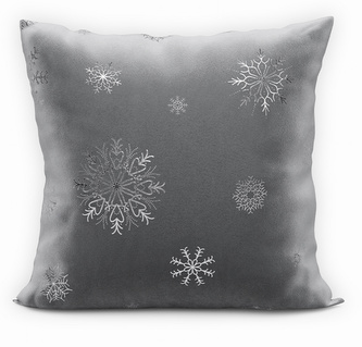 Polštář SNOWFLAKE šedá/stříbrná 45x45 cm MyBestHome