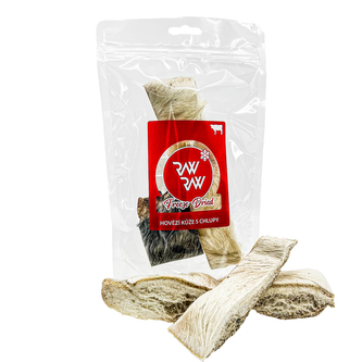 RAW RAW Freeze Dried žvýkací pamlsky Hovězí kůže s chlupy 60g