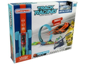 Autodráha, 1 kovové auto , 127 x 15 cm