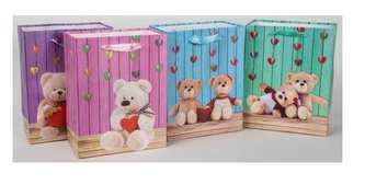 Torebka papierowa Kids średnia Misie MIX