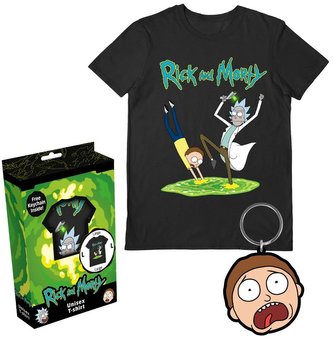 Pánské tričko s přívěskem Rick & Morty: Portal (M) černá bavlna