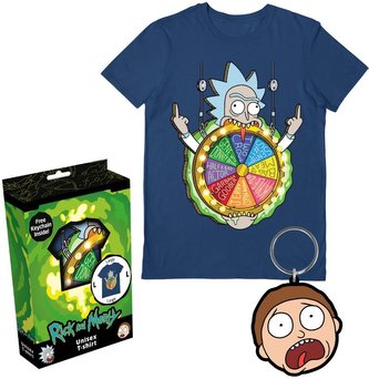 Pánské tričko s přívěskem Rick & Morty: Two Crows (XL) modrá bavlna