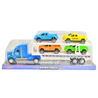 Tahač s auty na setrvačník