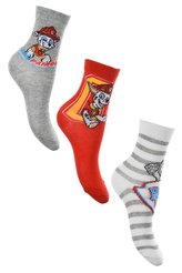 SADA 3 KS PONOŽKY TLAPKOVÁ PATROLA - velikost 23-26