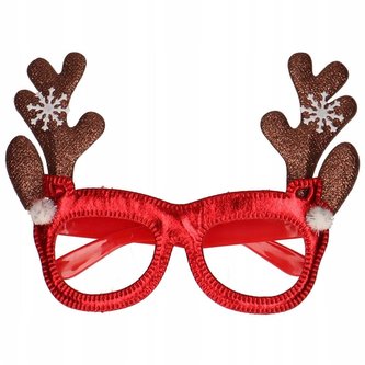 Okulary z rogami renifera