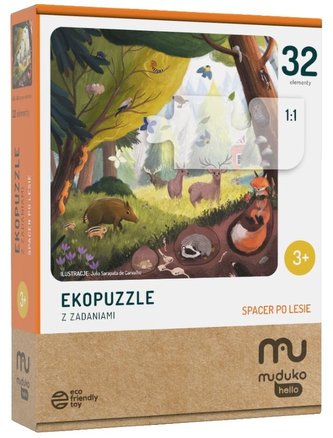 Ekopuzzle 32 Spacer po lesie MUDUKO Ekopuzzle 32 Spacer po lesie MUDUKO