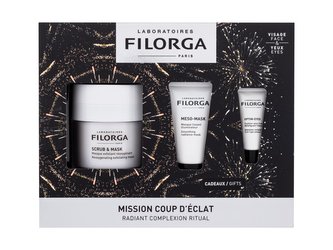 Filorga Radiant Complexion Ritual pleťová maska Scrub & Mask 55 ml + pleťová maska Meso-Mask 15 ml + oční krém Optim-Eyes 4 ml