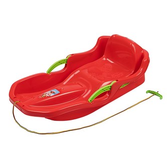 Plastové boby s opěradlem a brzdami Baby Mix SPEED BOB červené