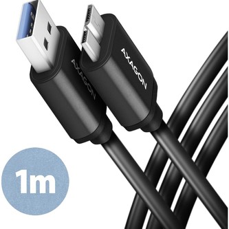 AXAGON kabel Micro USB B - USB-A 1m černý