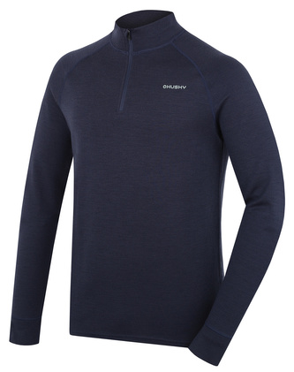 Pánská merino mikina Aron Zip M dk. blue - S