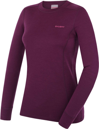Dámská merino mikina Aron L deep magenta - S