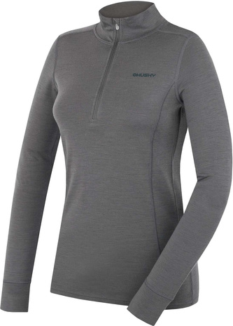 Dámská merino mikina Aron Zip L dk. grey green - XL