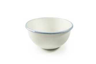 Smaltovaná miska na polévku 14cm světle modrý okraj - Ibili