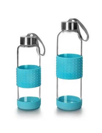 Skleněná láhev na pití modrá 360ml - Ibili