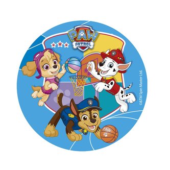 Fondánový papír paw patrol basketbal 15,5cm - Dekora