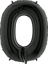 Foliová číslice - černá 0