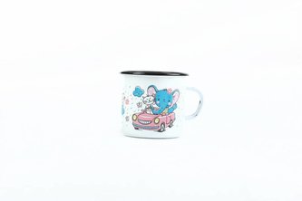 Smaltovaný hrnek s motivem Sloník, průměr 8 cm, objem 0,37 l - Belis