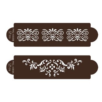 Stencil šablona na dort - ornamenty - Cakesicq