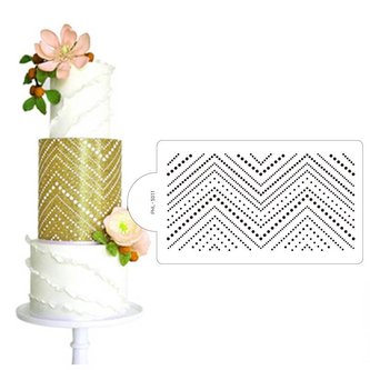 Stencil šablona na dort - Dot Line 40x21cm - Cakesicq