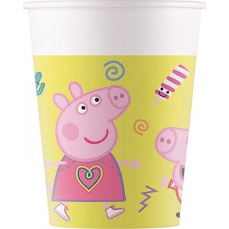 Party papírové kelímky prasátko Peppa 8 ks