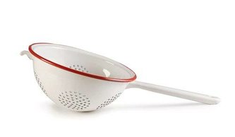 Smaltovaný cedník s červeným okrajem 20cm - Ibili