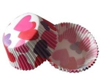 Košičky na muffiny Srdíčka (50 ks) - Alvarak