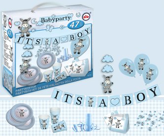 Sada na oslavu narození miminka - kluk 48ks - tib
