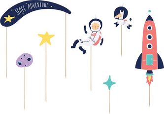 Ozdoba na dort Space 7 ks