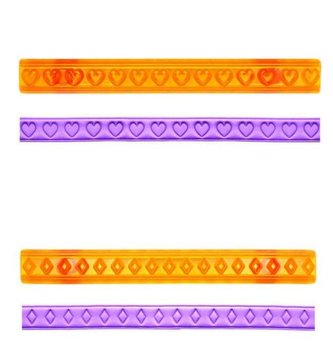 Reliefní vytlačovač srdce a kosočtverce  na potahovací hmotu - PME