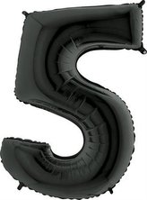 Foliová číslice - černá 5