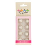 Čokoládové kuličky, stříbrné 8ks - FunCakes