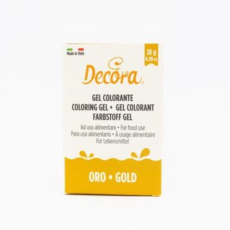 Gelová barva zlatá 28g - Decora