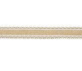 Jutová stuha s dvojitnou krajkou 4x500cm - PartyDeco