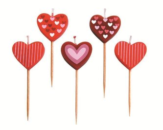 Svíčky „srdce“ set – 5ks - Ibili