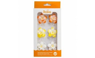 Cukrové zdobemní mini orchidej 6ks - Decora